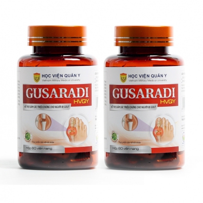 Liệu trình 1 tháng 2 hộp Gusaradi Học Viện Quân Y hỗ trợ gout (gút)